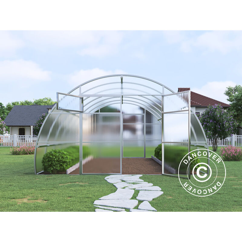 Greenhouse polycarbonate, Strong nova 32 m², 4x8 m, Silver - Silver