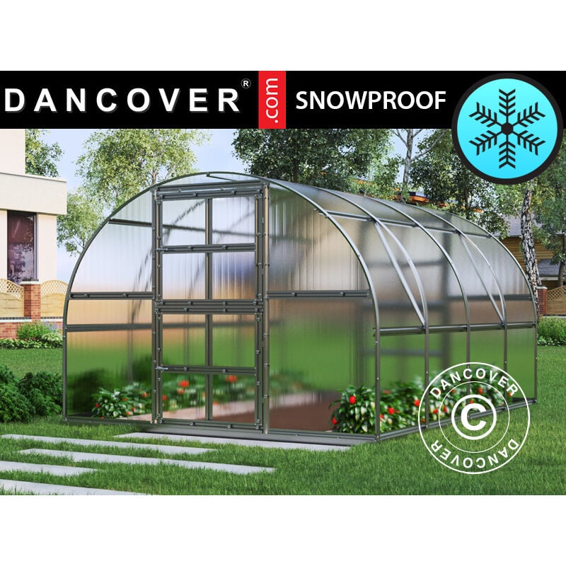 Dancover - Greenhouse polycarbonate titan Arch 320, 12 m², 3x4 m, Silver