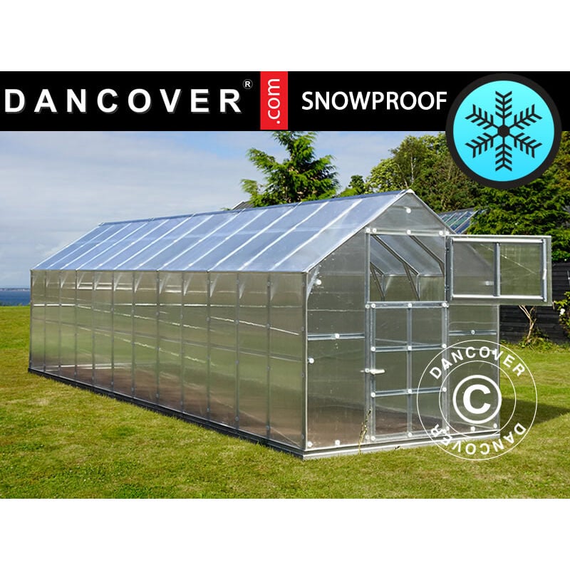 Greenhouse polycarbonate titan Classic 480, 14.4 m², 2.35x6.12 m, Silver - Silver