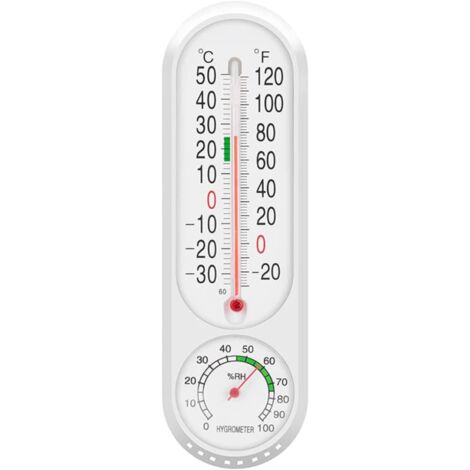 Indoor Vertical Thermometer Hygrometer Wall-Mounted Household Greenhouse  Temperature and Humidity Meter for Room Temp