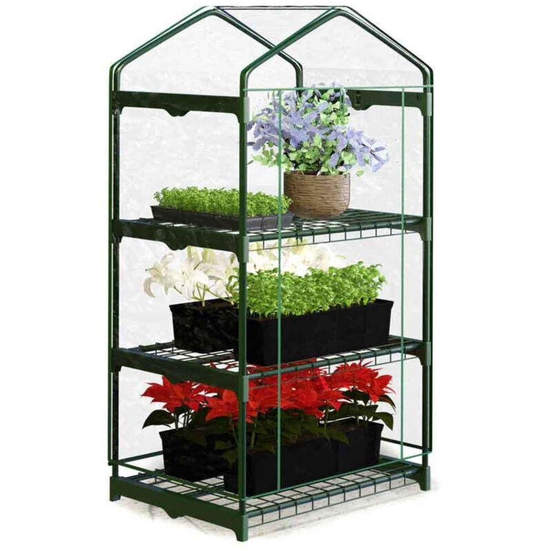Northix - Serre avec etageres 69 x 49 x 125 cm plonos 4921
