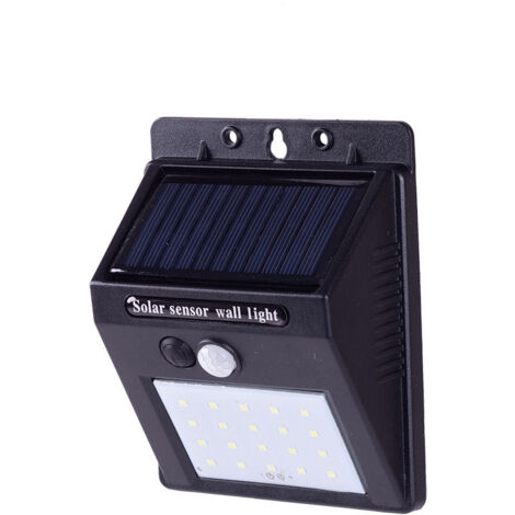 Greenice – Applique solaire LED 6000K HOSW5050PIR – IP65 étanche – Capteur PIR pour activation automatique – Autonomie 40 000H