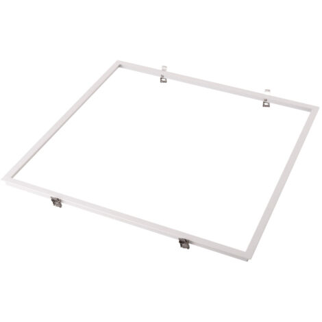 Greenice – Cadre aluminium pour panneau LED 60x60 cm – Blanc – Installation facile pour panneaux 59,5 x 59,5 cm – Éclairage intérieur esthétique