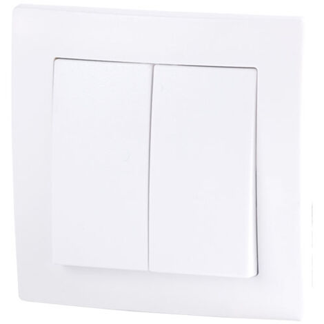 Greenice – Commutateur double 10A 250V encastré – Terminals à vis – Connexion Easy-Connect pour installation simplifiée