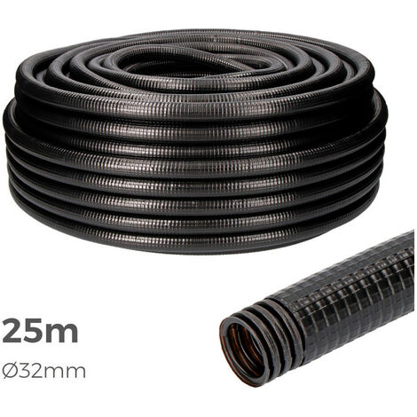 Greenice – Gaine électrique préfilée 25m 32mm – Résistante aux intempéries – Pour fils 1,5/2,5mm² – Diamètre extérieur 40mm – Norme CE