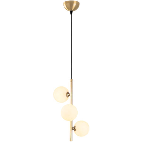Greenice – Lampe À Suspension OPV942FLG1284 – Métal noir – Hauteur 120cm – Culot E27 – Design moderne pour intérieur élégant