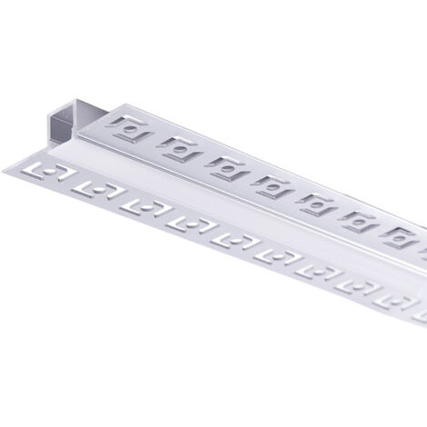 Greenice – Profilé aluminium pour bande LED 9mm – Longueur 1M – Diffuseur opale – Pour encastrement dans escayola/pladur