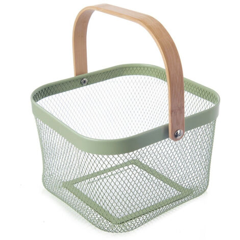 GREENISH Aufbewahrungskorb aus Metall 27x24,5x17,5 cm