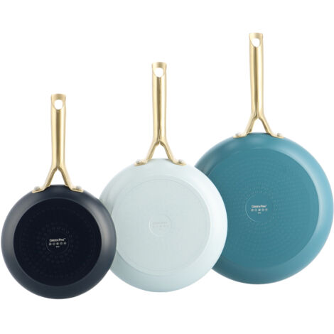 GreenPan Shades (CC009019-001) 20+24+28cm Set Dunkelblau, Hellblau, Creme Pfannen-Set