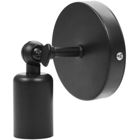 Greensen Porte-lumière Mural Style Rétro, Support pour Bougie Murale, Douille avec Culot E27 pour Chambre, Bureau, Bar (BLACK)