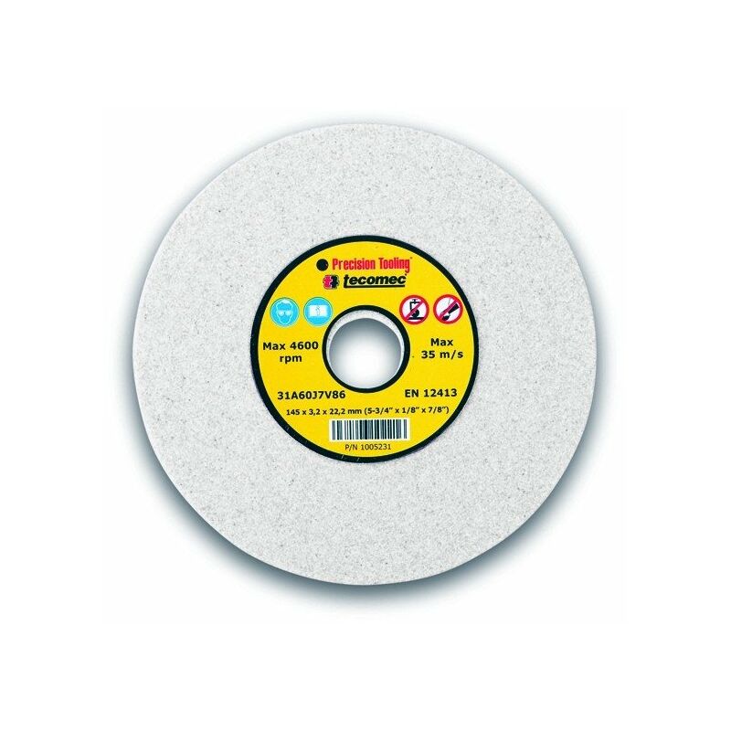 Meule d'affûtage dure TECOMEC Épaisseur 4,7 mm diamètre extérieur 145 mm Alésage 22,2 mm