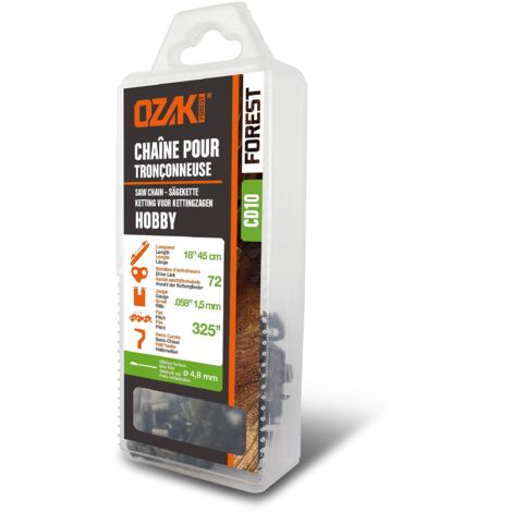 Greenstar Catena per Motosega OZAKI sotto Scocca Semi Quadra 0.325" 0.058 (1.5 mm) 72 Allenatori (E72) 325 Millimetri