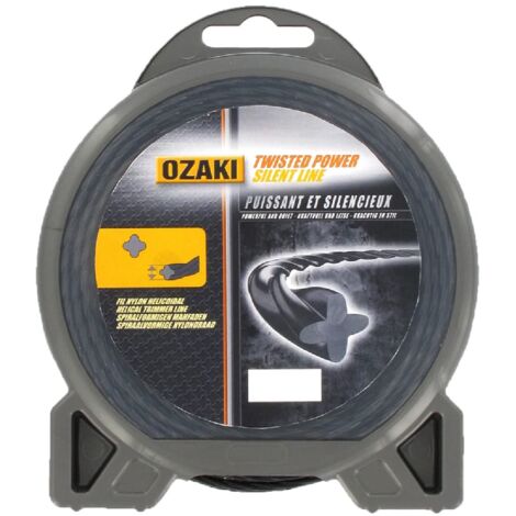 Greenstar OZAKI 507508 - Rocchetto di filo di nylon elicoidale Ø2 mm, lunghezza 15 m, Twisted Power Silent Line