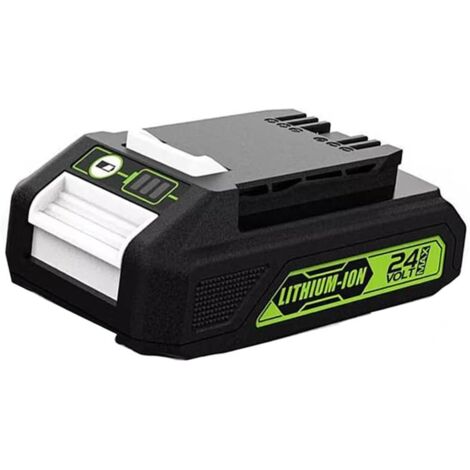 Greenworks 24V Ersatzakku mit LED-Anzeige, kompatibel mit Greenworks 24V Ladegeräten und Akku-Werkzeugen, 2000 mAh, 1 Stück