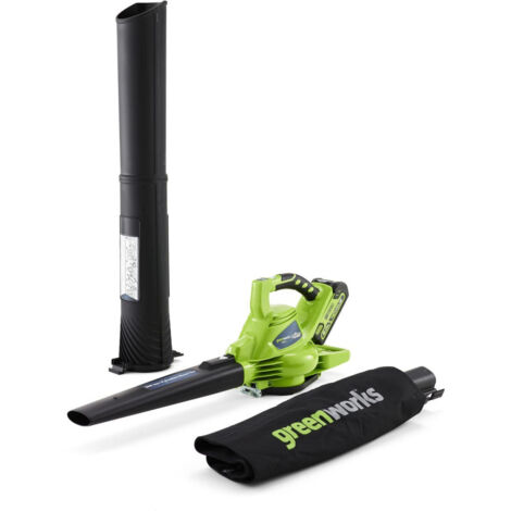 Greenworks GD40BV - Aspiratore Soffiatore di foglie a batteria 40V con batteria 4Ah e caricabatterie