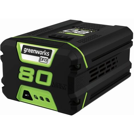 Greenworks Lithium-Ionen Akku Pro 80 V 2 Ah mit Schnellladefunktion Ersatzsakku