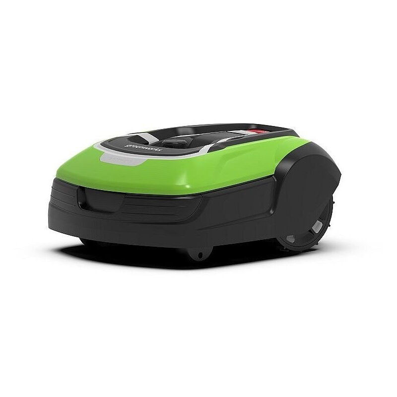 Greenworks - Optimow 15 Tondeuse Robot à Gazon Jusqu'à 1500 m2 avec Pente 35 %, Ultra Silencieuse, Contrôlé 4G, Facile à Installer, Fonctions