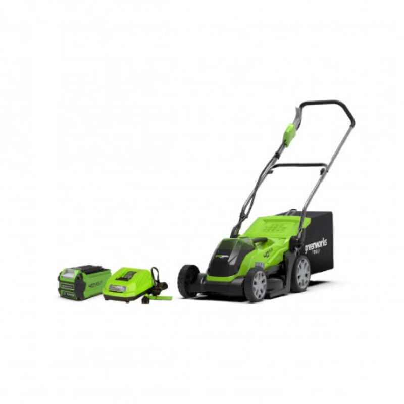 Greenworks - Tondeuse à gazon poussée 35cm 40V Batterie 2,0Ah - Chargeur - G40LM35K2