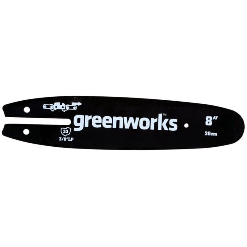 Barra di Guida per Motoseghe a Catena, Barra Oregon da 20 cm Adatta alle Motoseghe della Serie 24 v e 40 v - Greenworks