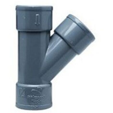 Greffe rigide Femelle Femelle Femelle en PVC gris a 45º - 32