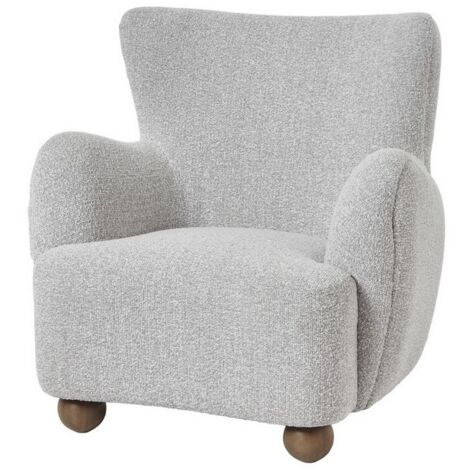 Greige Hui Large Armchair - Wood - L91 x W95 x H96 cm