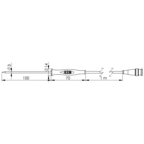 Greisinger GF 1T-T3 Sonda ad immersione -70 fino a 250 °C Sensore tipo Pt1000