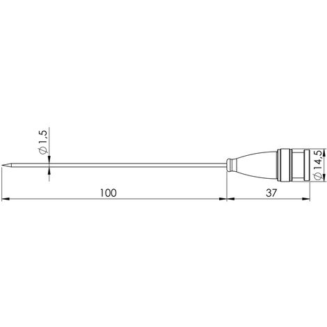 Greisinger GF 2T-E1.5 Einstechfühler  -70 bis 250 °C  Fühler-Typ Pt1000