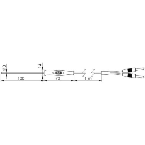 Greisinger GF1T-T3-B-BS Sonda ad immersione -70 fino a +250 °C Sensore tipo Pt1000