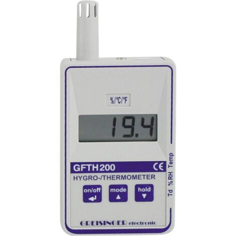 Greisinger GFTH 200 Hygromètre 0 % HR 100 % HR Affichage anti-moisissure/point de rosée Q77347