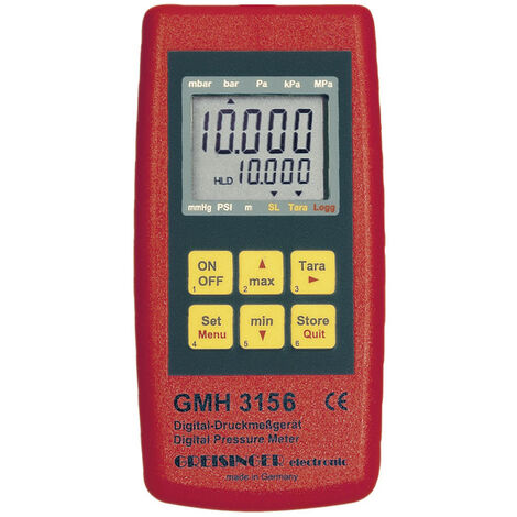 Greisinger GMH 3156 Druck-Messgerät Luftdruck, Flüssigkeiten 2.5 - 400 bar mit Datenloggerfunktion