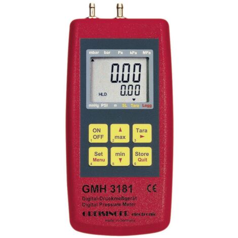 Greisinger GMH 3181-01 Appareil de mesure de la pression pression atmosphérique, gaz non agressifs, gaz corrosifs -0.00