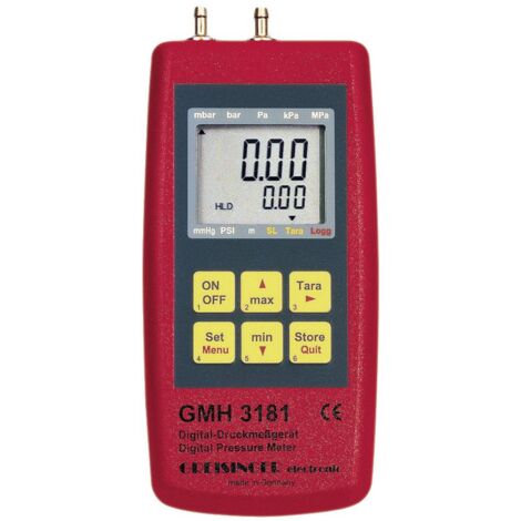 Greisinger GMH 3181-01 Manometro Pressione dell'aria, Gas non aggressivi, Gas corrosivi -0.001 - 0.025 bar