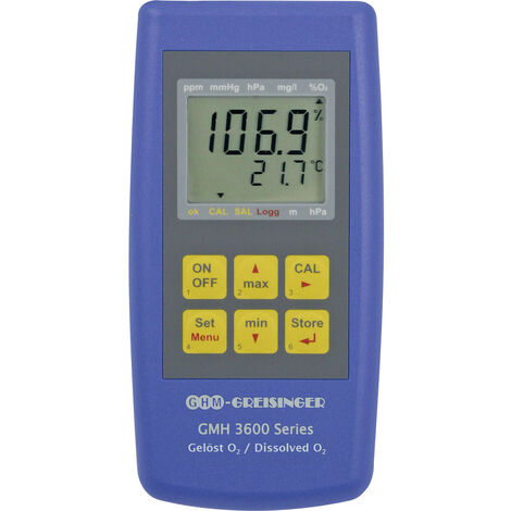 Greisinger GMH 3611-GL Sauerstoffmessgerät Druck, O2-Konzentration, O2-Sättigung