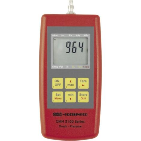 Greisinger GMH3161-12 Appareil de mesure de la pression pression atmosphérique, gaz non agressifs, gaz corrosifs 0 - 1.3 bar Y732181