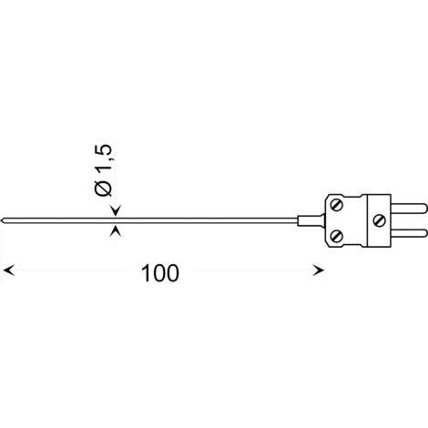 Greisinger GTE 130 OK Einstechfühler  -65 bis 400 °C  Fühler-Typ K