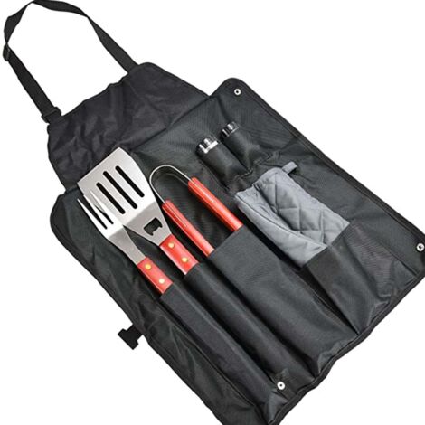 GREMBIULE CON 5 ACCESSORI PER BARBECUE 57X42