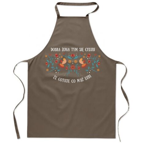 GREMBIULE DA CUCINA con STAMPA Folklore UNA BUONA MOGLIE CUCINA QUELLO CHE PIACE A SUO MARITO da donna