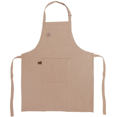 Grembiule da cucina in cotone, con lacci, protettivo, per cucinare, marrone, pezzi