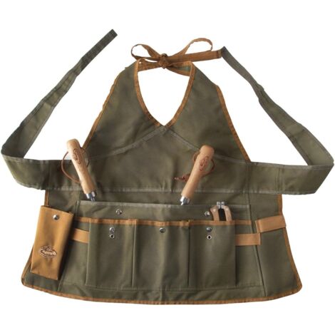 Grembiule da giardinaggio Green Country Club - Multifunzionale per uomo e donna - Tasche per attrezzi da giardino