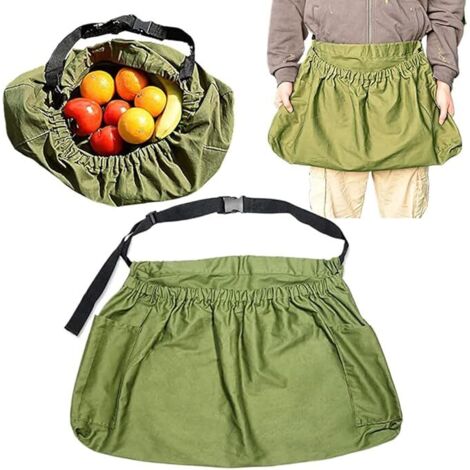 Grembiule da giardinaggio,borsa da cintura per esterni con tasche,contenitore per attrezzi da giardinaggio regolabile e resistente,grembiule da giardino,borsa per la raccolta di bacche con tasca grand