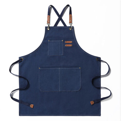 Grembiule da pittura su tela impermeabile: grembiule da cucina unisex, grembiule da barbecue con spalline regolabili e 3 tasche, grembiule da artista per pittura acrilica, a olio e ad acquerello