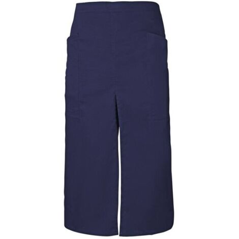 Grembiule lungo con apertura e tasche VELILLA Blu navy Unico
