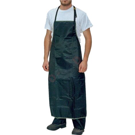 Grembiule Pettorina da Lavoro in PVC Impermeabile Protettivo Rinforzato 110x80cm