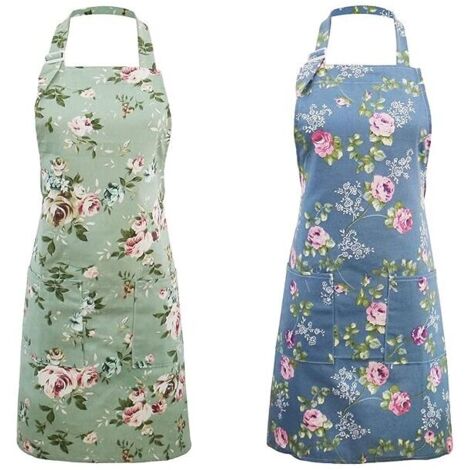 Grembiuli da cucina per donna, grembiuli floreali per cucinare, cuocere al forno e giardinaggio, grembiule da cucina vintage: grazioso regalo di Natale per mamma, moglie e nonna.