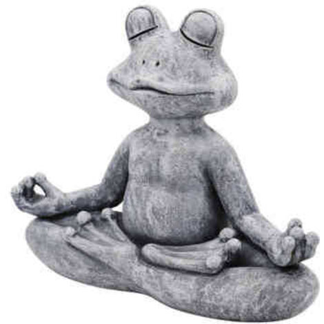 Grenouille méditative, décoration extérieure, statue de jardin en résine, ornement pour cour et jardin