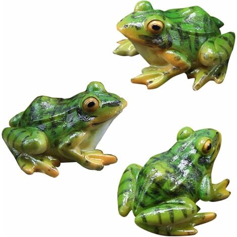 Grenouille Miniature DéCoration Jardin Grenouille Simulation Animaux DéCoration Ornements De Statue 6.5*5.5*3.8cmStarlight 3pcs