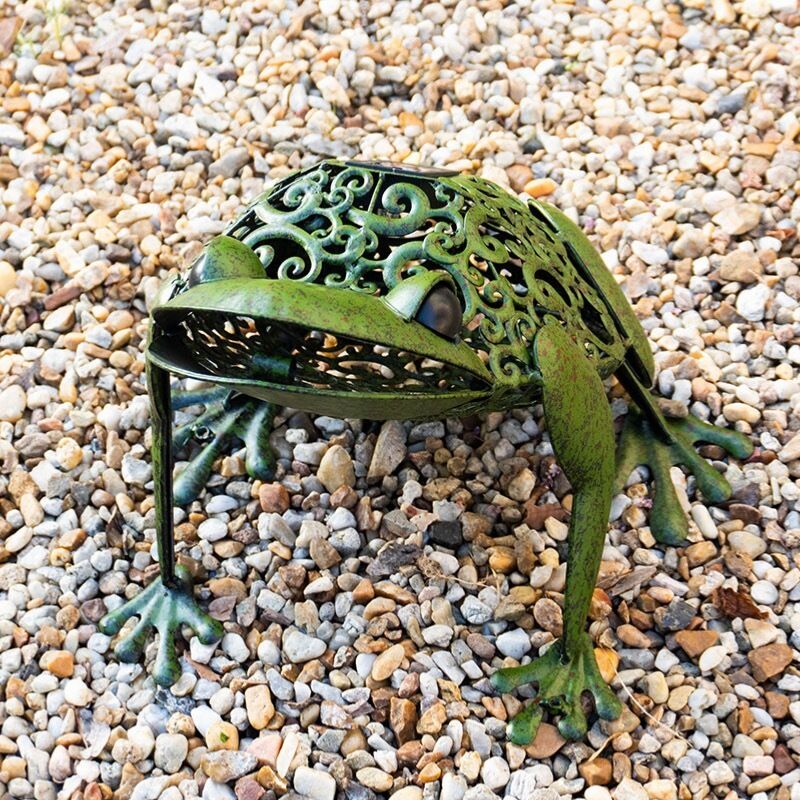Smart Garden - Grenouille solaire métal lumineuse