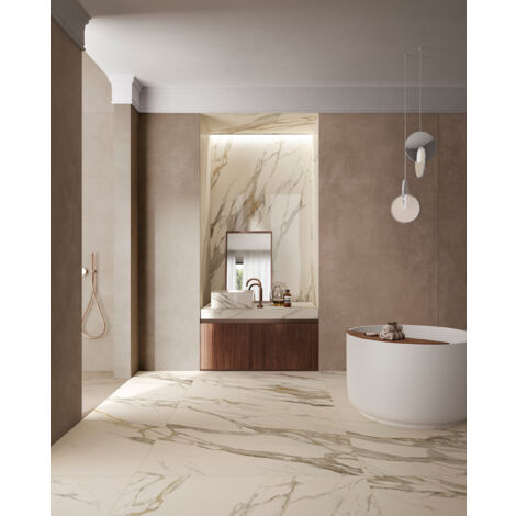 Grès cérame - BOUTIQUE - Calacatta Oro - Poli - 60x60x0,85cm