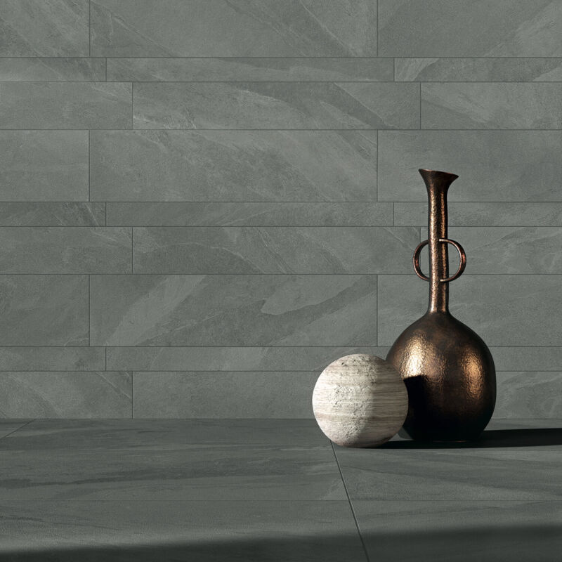 Stone By Stone - Grès cérame - brazilian slate - Elephant Grey - 60x60 - Naturelle - (1,08 m²)