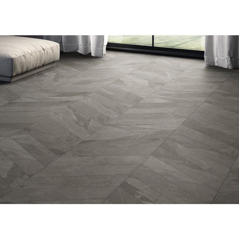 Stone By Stone - Grès cérame - brazilian slate - Pencil Grey - 60x60 - Naturelle - (1,08 m²)